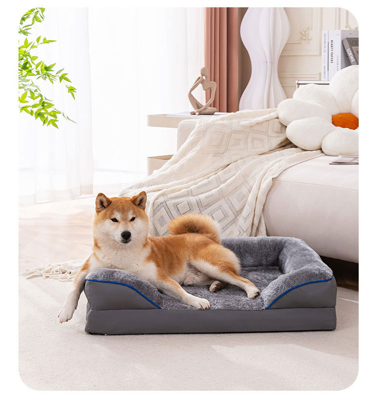 Winter Pet Dog Bed Sofa Deep Sleep Memory Foam Dog Bed Small Medium Large Square Thickened Warm Mat Kennel Dog Products