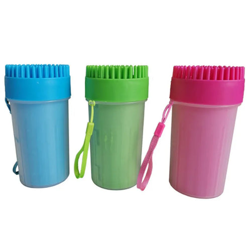2-in-1 Pet Paw Cleaner & Grooming Brush