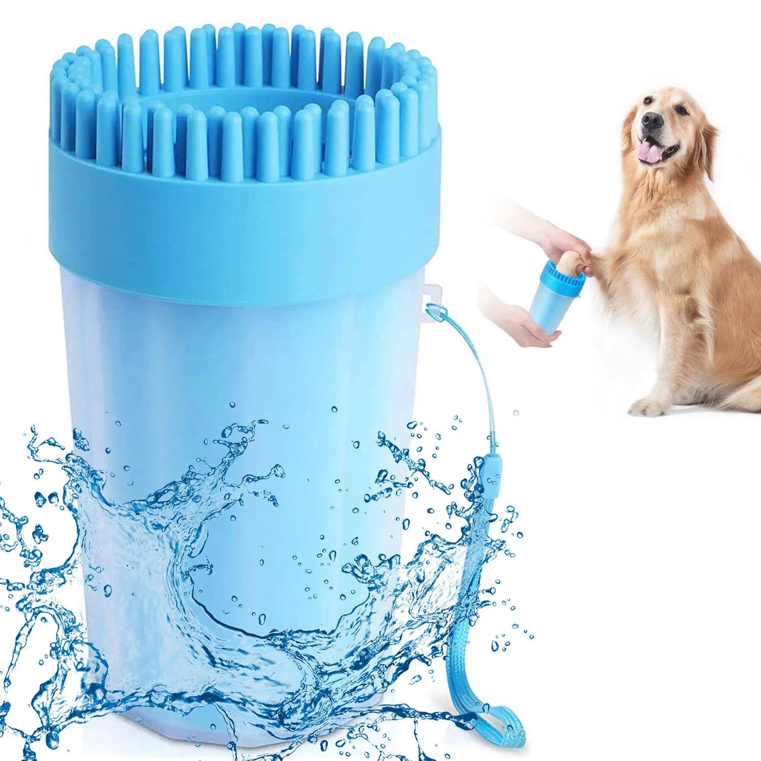 2-in-1 Pet Paw Cleaner & Grooming Brush