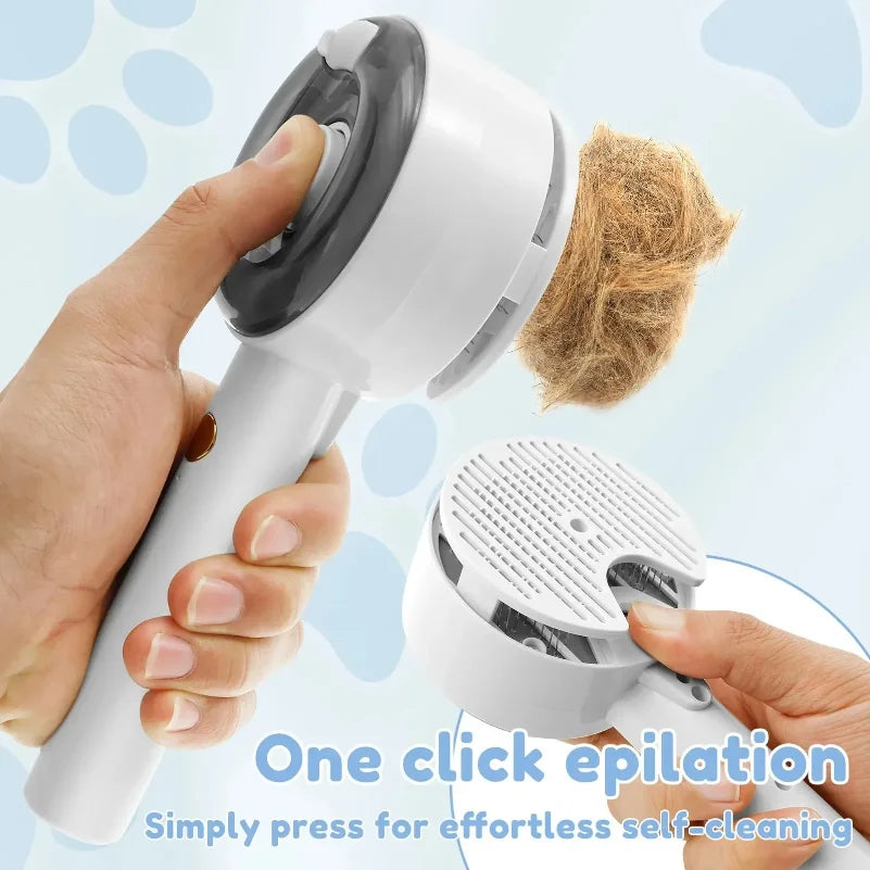 3-in-1 Electric Pet Steam Grooming Brush