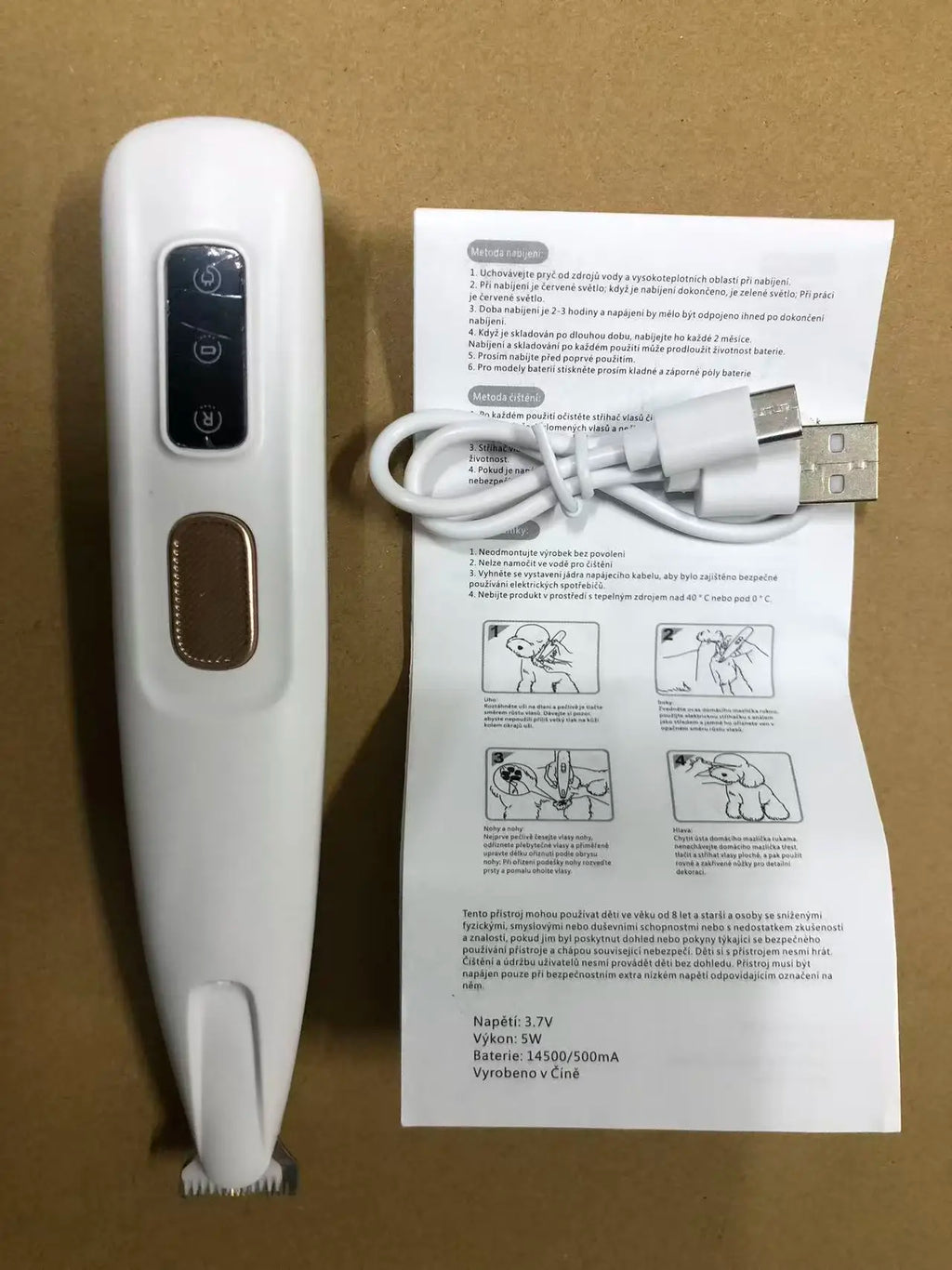 Professional Low Noise Cordless Pet Grooming Clippers LED LCD 18mm Wide Blade Pet Hair Trimmer for Paw Face Body Trimming