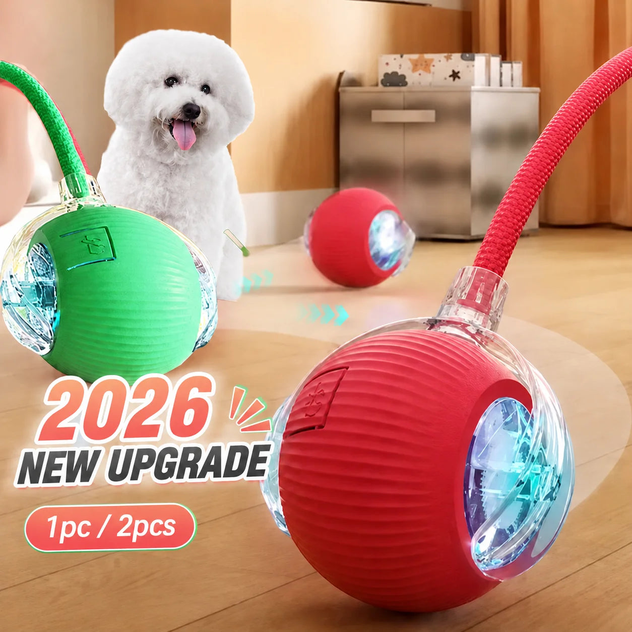 Smart Automatic Rolling Dog Ball – Rechargeable Interactive Toy