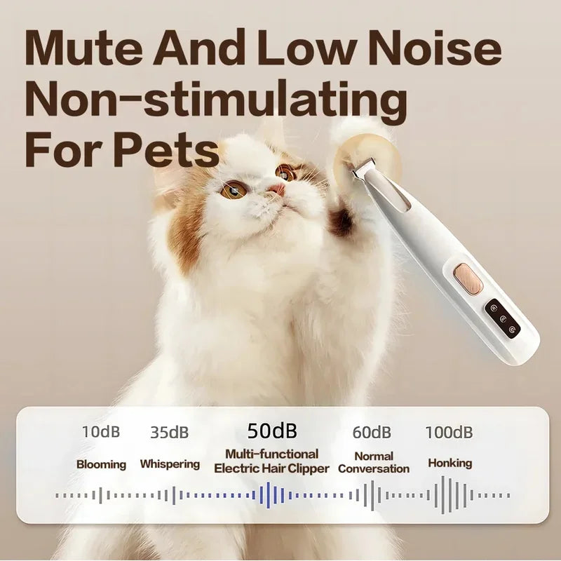 Professional Low Noise Cordless Pet Grooming Clippers LED LCD 18mm Wide Blade Pet Hair Trimmer for Paw Face Body Trimming