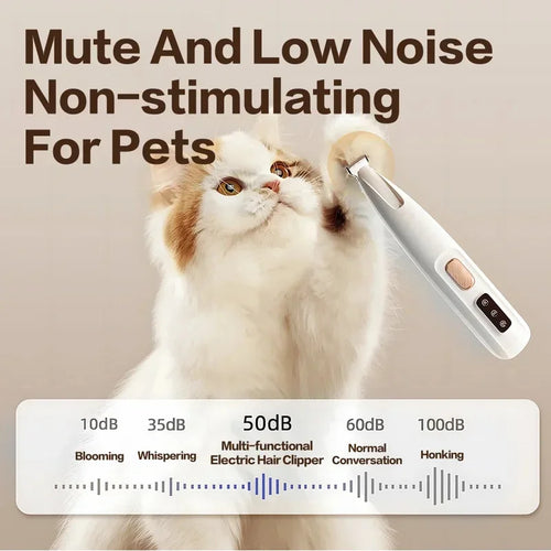 Cordless Pet Grooming Clippers (Low Noise)