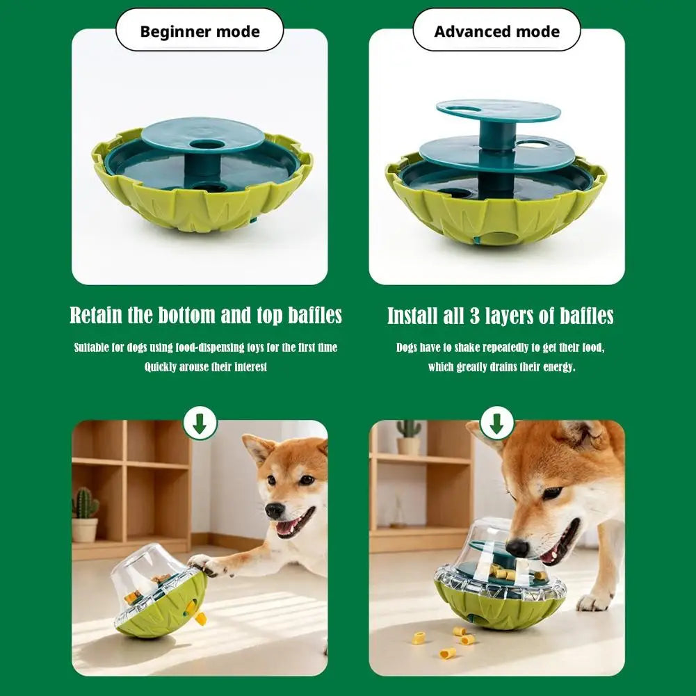 Pet Dog Fun Bowl Feeding Toys Dog Cat Shaking Leakage Food Ball Food Dispenser Tumbler Feeder Dog Leakage Toy Bowl 1pcs 2026 New