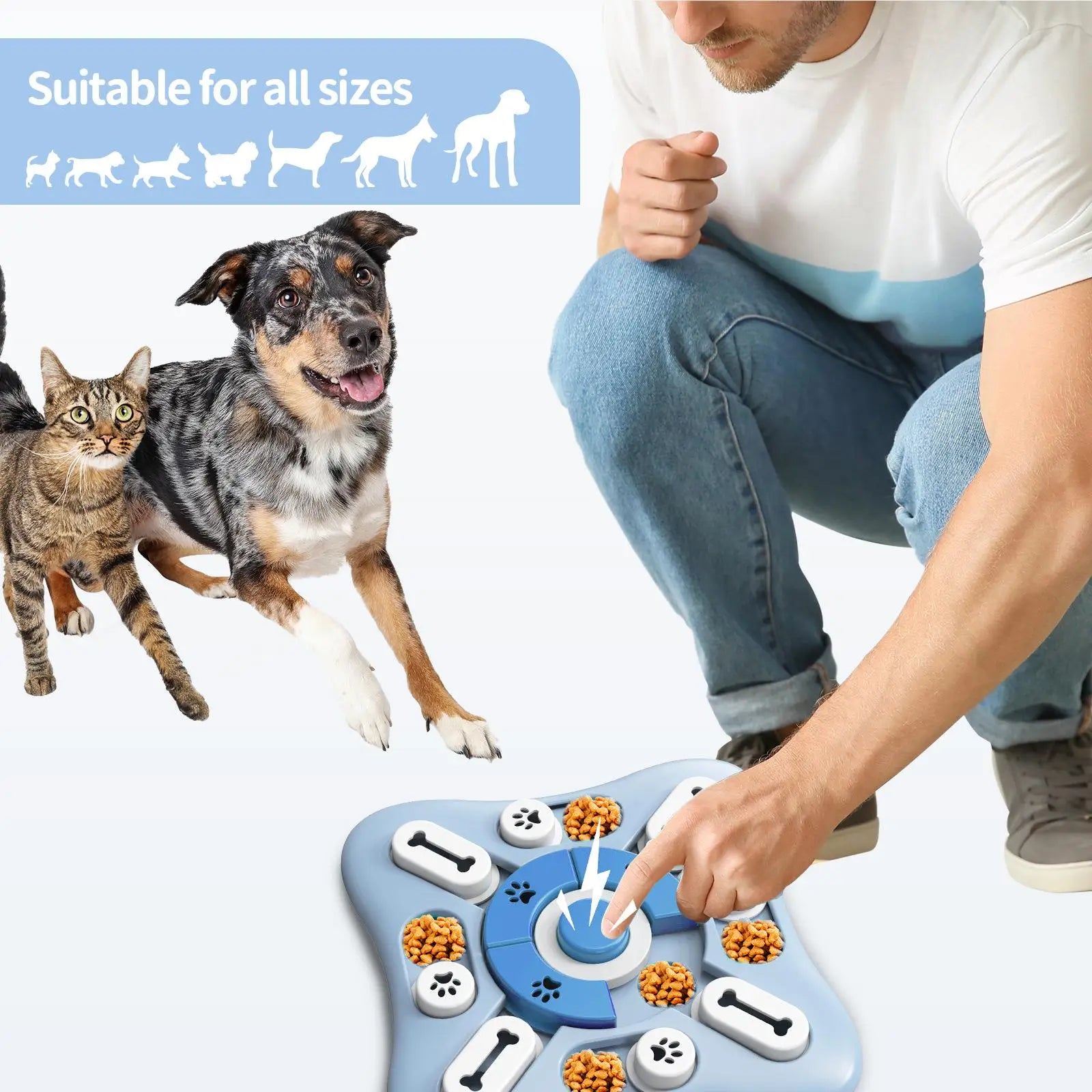 Interactive Slow Feeder Dog Puzzle Bowl