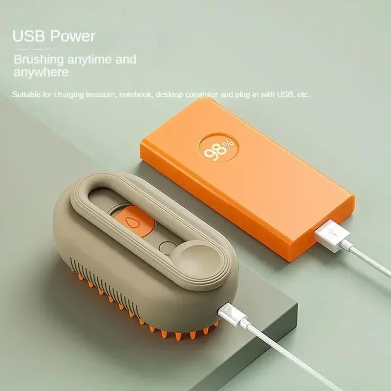 3-in-1 Electric Steam Pet Grooming Brush