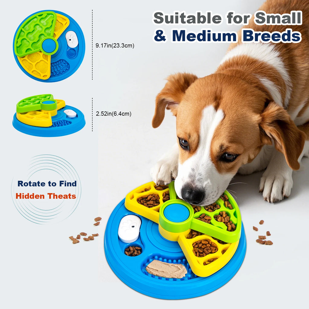 3-Layer Detachable Dog Slow Feeder Puzzle Bowl