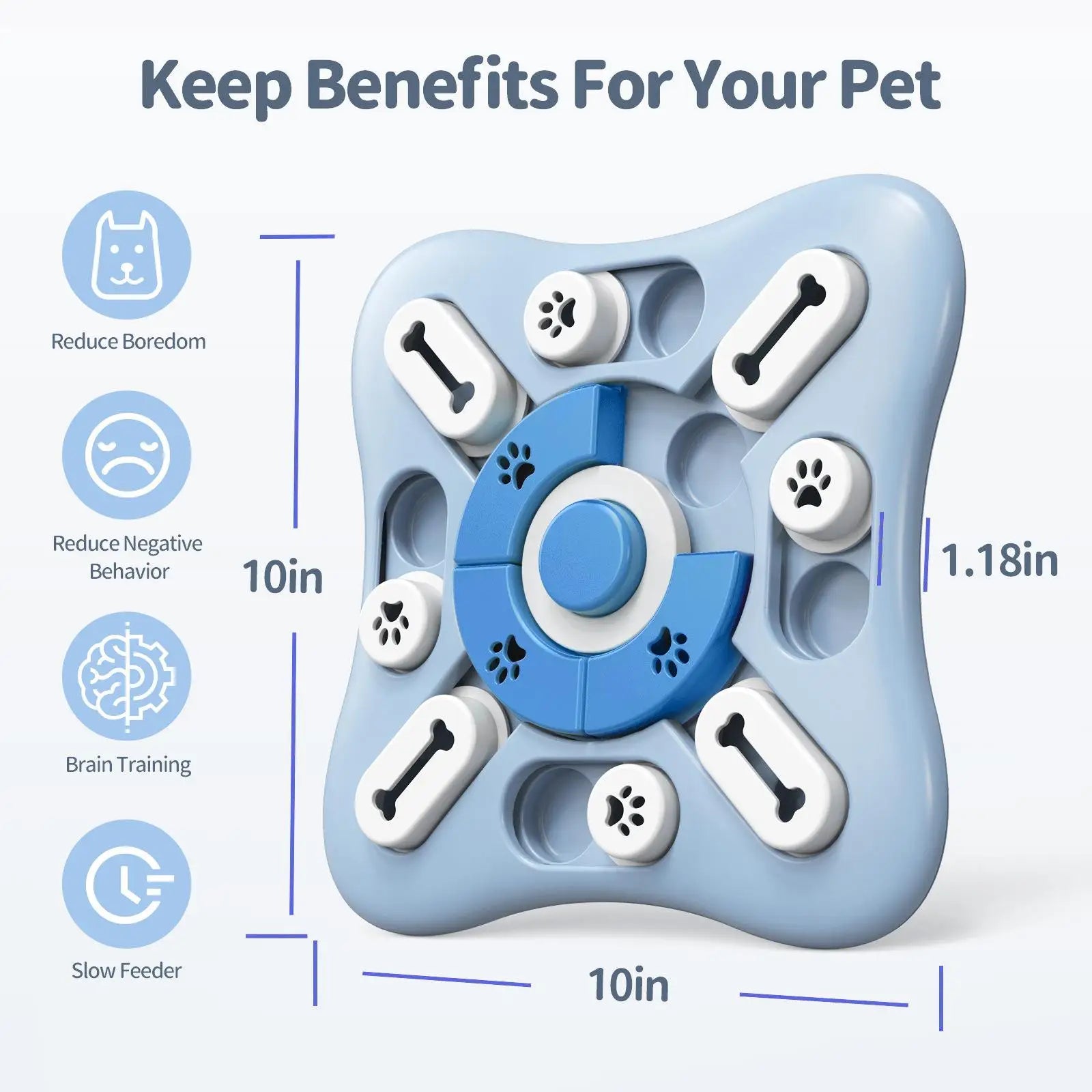 Interactive Slow Feeder Dog Puzzle Bowl