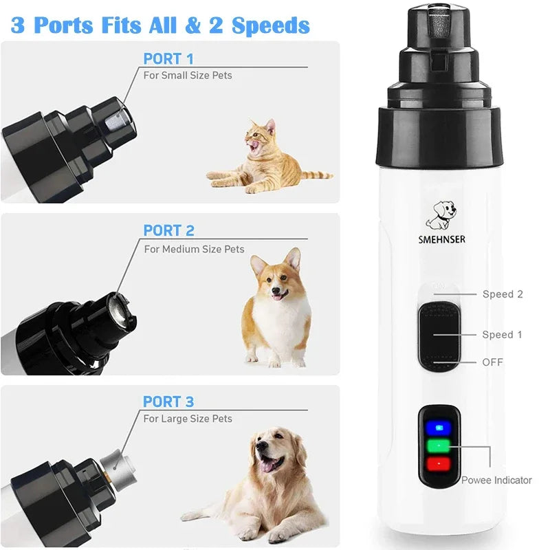 🏆 USB Rechargeable Dog Nail Grinder