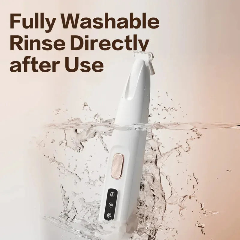 Professional Low Noise Cordless Pet Grooming Clippers LED LCD 18mm Wide Blade Pet Hair Trimmer for Paw Face Body Trimming