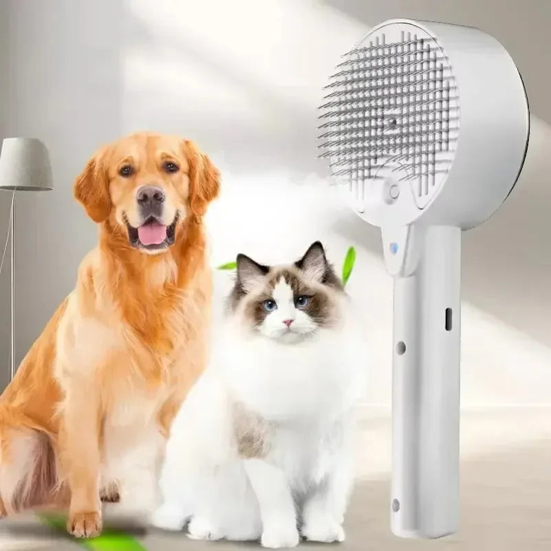 3-in-1 Electric Pet Steam Grooming Brush