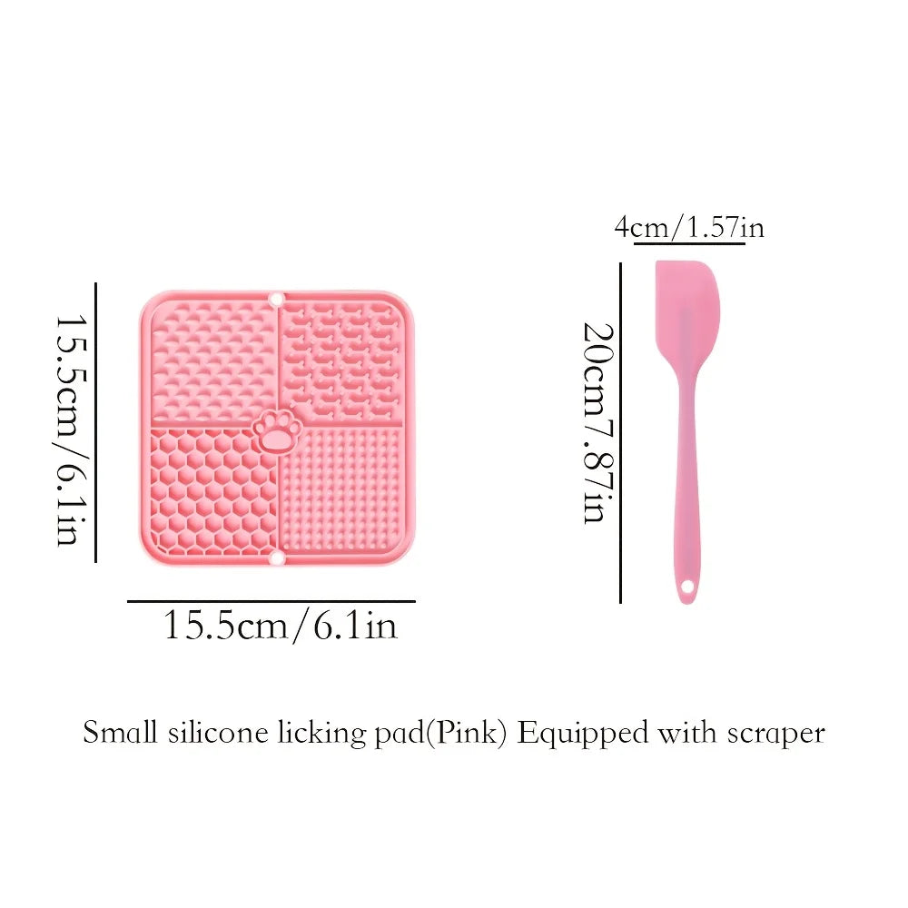 Silicone Pet Slow Food Plate Pet Licking Mat for Dogs Bathing Distraction Silicone Dog Sucker Food Training Dog Feeder Supplies
