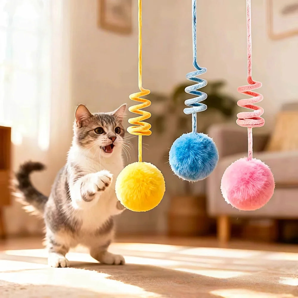 Interactive Suction Cup Cat Toy – Bunny Fur Teaser