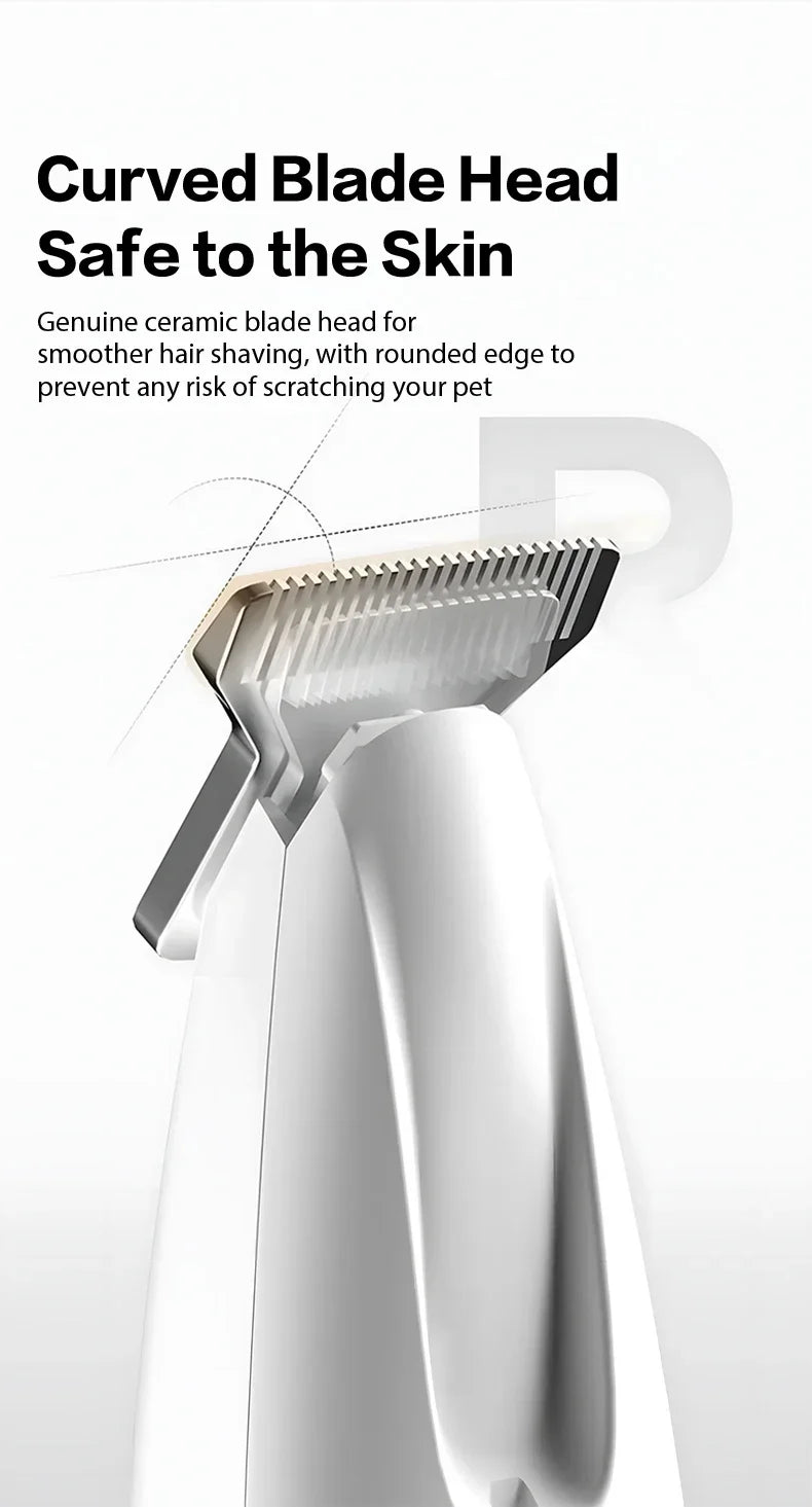 Professional Low Noise Cordless Pet Grooming Clippers LED LCD 18mm Wide Blade Pet Hair Trimmer for Paw Face Body Trimming
