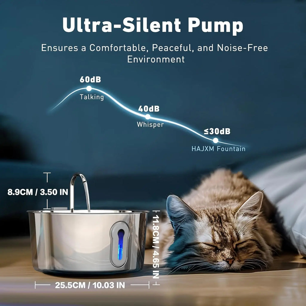 Stainless Steel Pet Water Fountain 4L