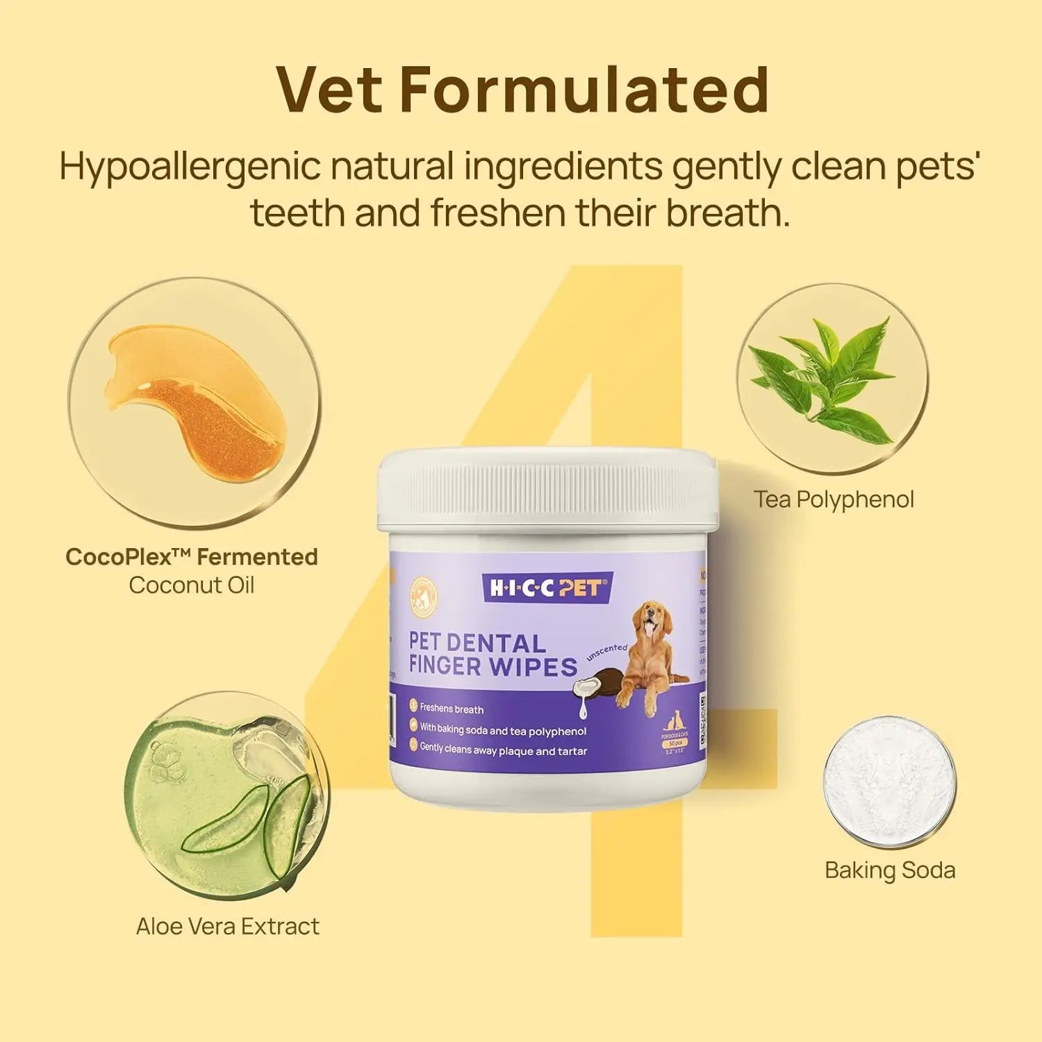 Fresh Breath Dental Wipes for Pets