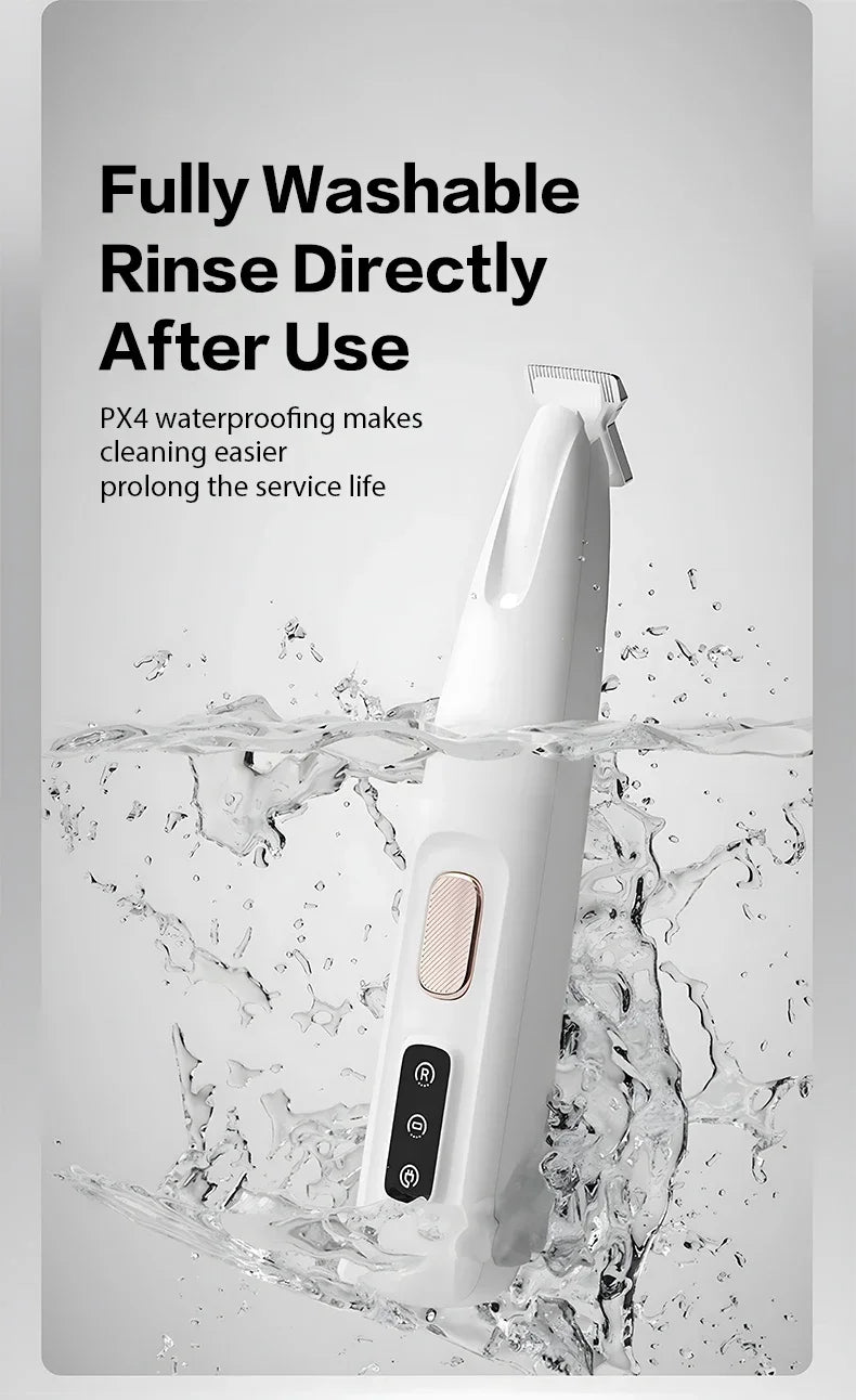 Professional Low Noise Cordless Pet Grooming Clippers LED LCD 18mm Wide Blade Pet Hair Trimmer for Paw Face Body Trimming