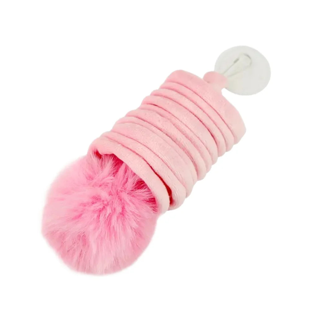 Interactive Suction Cup Cat Toy – Bunny Fur Teaser