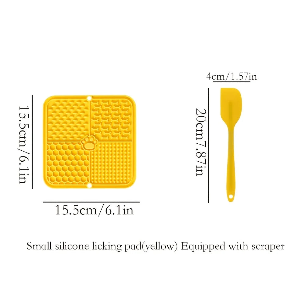 Silicone Pet Slow Food Plate Pet Licking Mat for Dogs Bathing Distraction Silicone Dog Sucker Food Training Dog Feeder Supplies