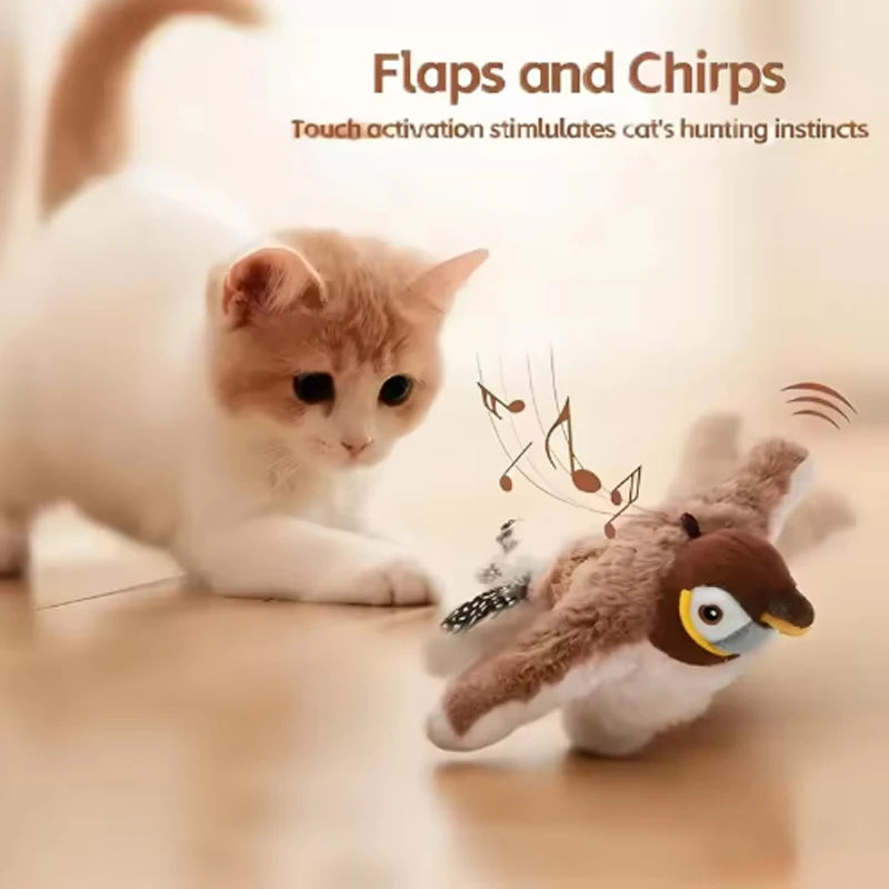 Interactive Rechargeable Chirping Bird Cat Toy