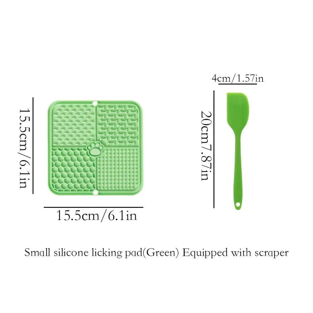 Silicone Pet Slow Food Plate Pet Licking Mat for Dogs Bathing Distraction Silicone Dog Sucker Food Training Dog Feeder Supplies