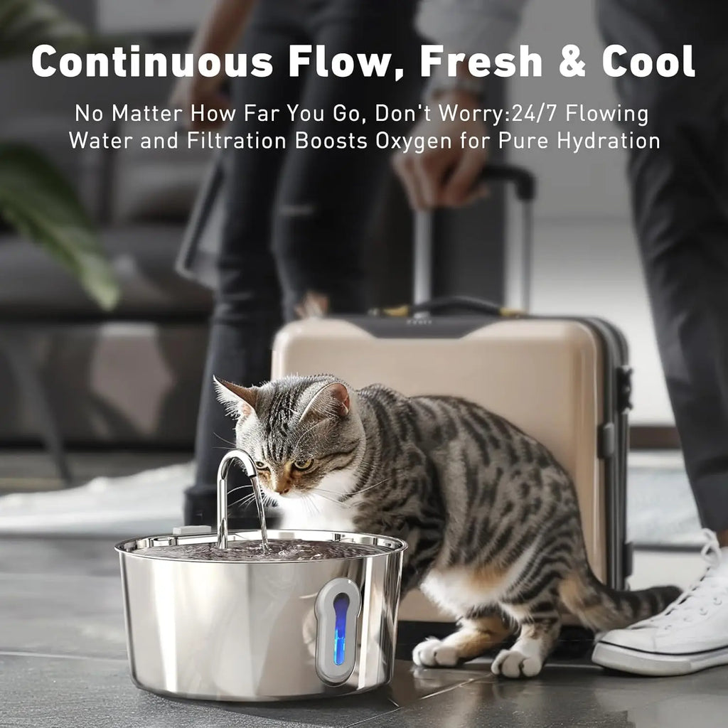 Stainless Steel Pet Water Fountain 4L