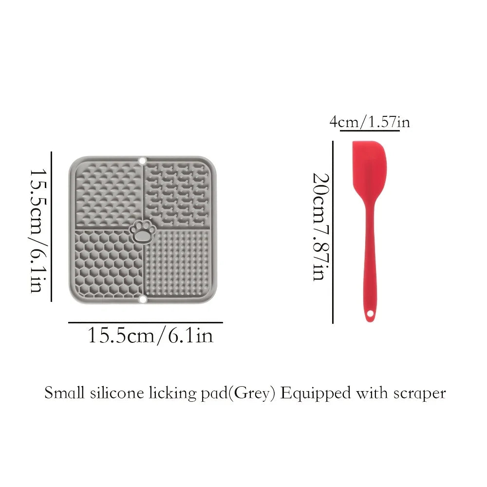 Silicone Pet Slow Food Plate Pet Licking Mat for Dogs Bathing Distraction Silicone Dog Sucker Food Training Dog Feeder Supplies