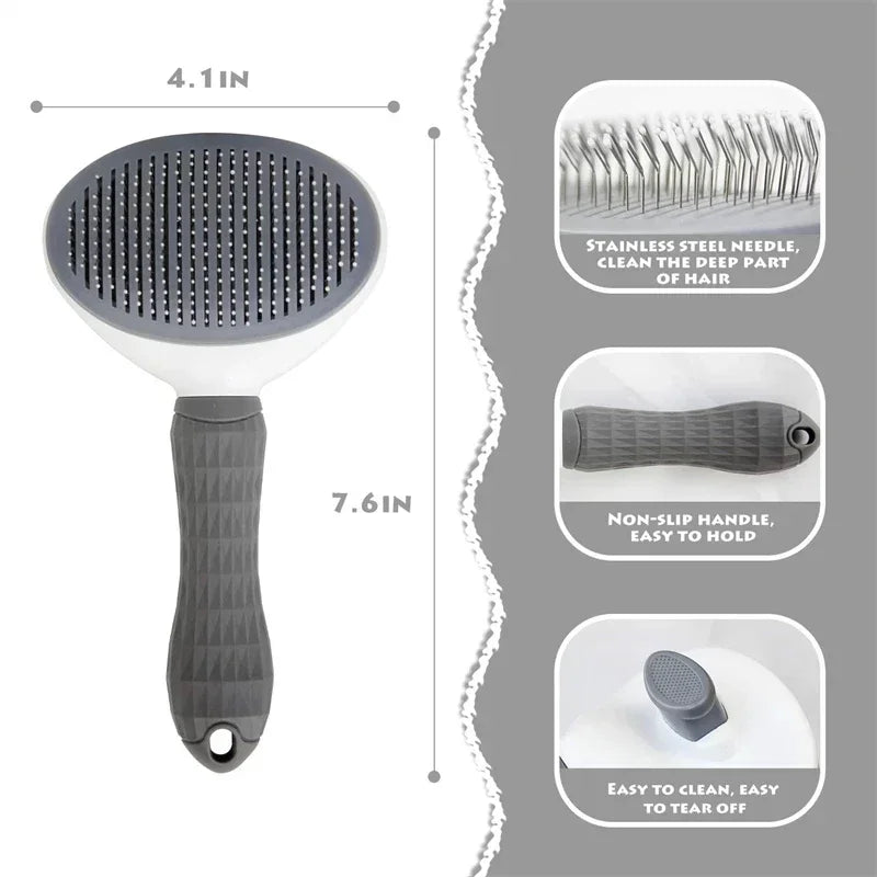 Stainless Steel Hair Remover Brush for Dogs and Cats Cats Pet Products Dog Grooming Equipment Cat Accessories Things Supplies