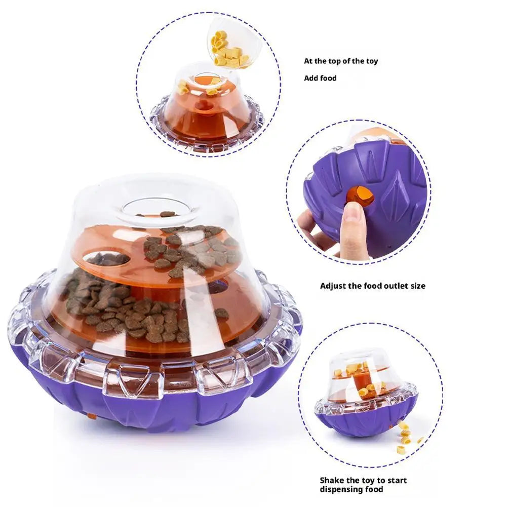 Pet Dog Fun Bowl Feeding Toys Dog Cat Shaking Leakage Food Ball Food Dispenser Tumbler Feeder Dog Leakage Toy Bowl 1pcs 2026 New
