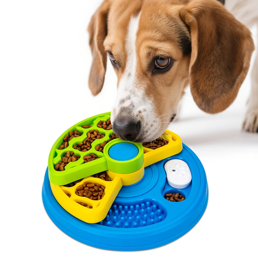 3-Layer Detachable Dog Slow Feeder Puzzle Bowl