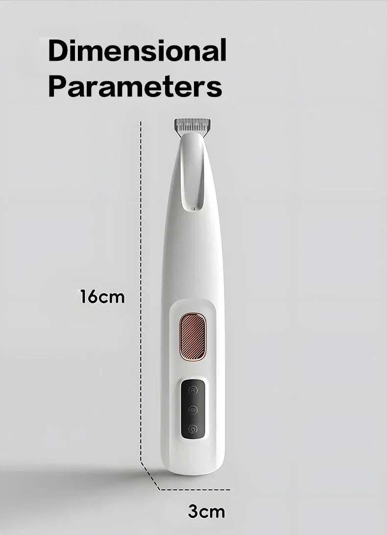 Professional Low Noise Cordless Pet Grooming Clippers LED LCD 18mm Wide Blade Pet Hair Trimmer for Paw Face Body Trimming