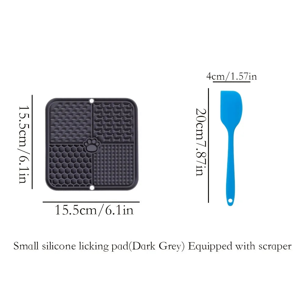Silicone Pet Slow Food Plate Pet Licking Mat for Dogs Bathing Distraction Silicone Dog Sucker Food Training Dog Feeder Supplies