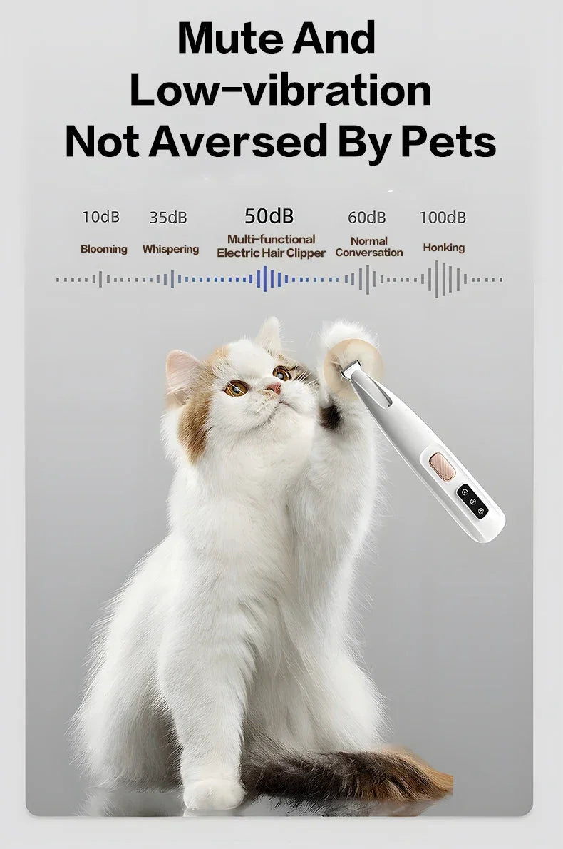Professional Low Noise Cordless Pet Grooming Clippers LED LCD 18mm Wide Blade Pet Hair Trimmer for Paw Face Body Trimming