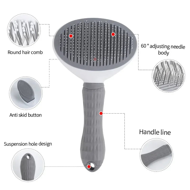 Stainless Steel Hair Remover Brush for Dogs and Cats Cats Pet Products Dog Grooming Equipment Cat Accessories Things Supplies
