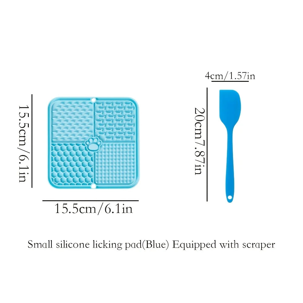 Silicone Pet Slow Food Plate Pet Licking Mat for Dogs Bathing Distraction Silicone Dog Sucker Food Training Dog Feeder Supplies